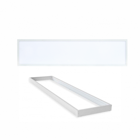 Panouri LED - Pachet Panou Led 295x1195  mm cu Rama alba, 36W + Kit Montare Panou Aplicat, 300x1200 mm