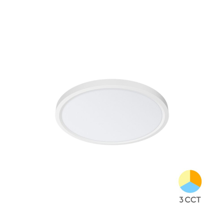 Plafoniere LED - PLAFONIERA LED 20W 3IN1 IP20 ALB JADE RND SLR