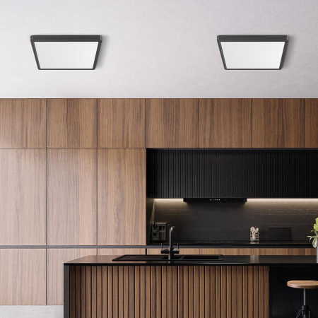 PLAFONIERA LED 36W 3in1 2600lm IP40 NEGRU JADE SQR SLR [1]