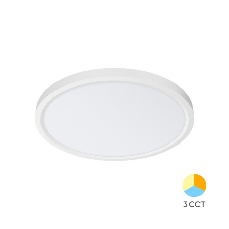 Aplice & Plafoniere - PLAFONIERA LED 36W 3IN1 IP20 ALB JADE RND SLR