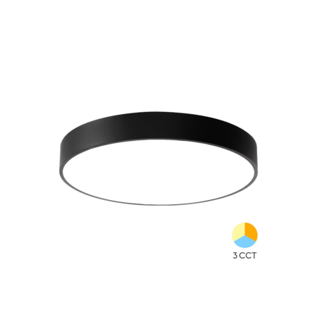 Aplice & Plafoniere - PLAFONIERA LED 45W 3000/4000/6500K NEGR BLADE RND
