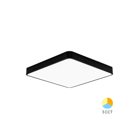 Aplice & Plafoniere - PLAFONIERA LED 45W 3000/4000/6500K NEGR BLADE SQR