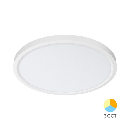 Aplice & Plafoniere - PLAFONIERA LED 45W 3IN1 IP20 ALB JADE RND SLR