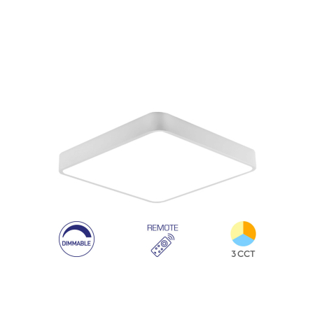 Aplice & Plafoniere - PLAFONIERA LED 45W TELECOMANDA ALB BLADE SQR