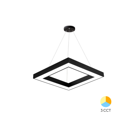 Aplice & Plafoniere - PLAFONIERA LED SUSP 36W 3in1 NEGRU BLADE SQR