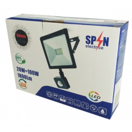 Proiector Led SMD Galaxy cu Senzor de Miscare, 30W=150W, 6000K, lumina rece [5]