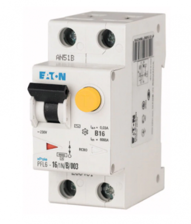 Sigurante Automate - Siguranță Automată Diferentială 10A 1P+N C 30mA AC 6kA - Eaton PFL6