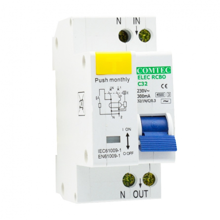 Tablouri & Sigurante - Siguranță Automată Diferentială Combinată RCBO 32A 1N 0.03 - MF0001-18126