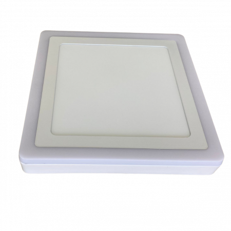 Spoturi LED - Spot LED Patrat Aplicat Doua Culori 18+6W 3000k-6500k  Trei Functii