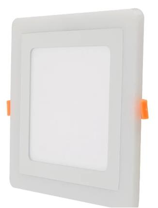 Spoturi LED - Spot LED Patrat Doua Culori  12+6W 3000k-6500k  Trei Functii