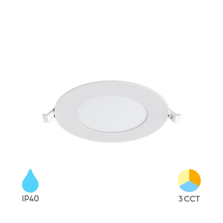 SPOT LED ROTUND ST 9W 3IN1, 5inch ALB IP40 [1]