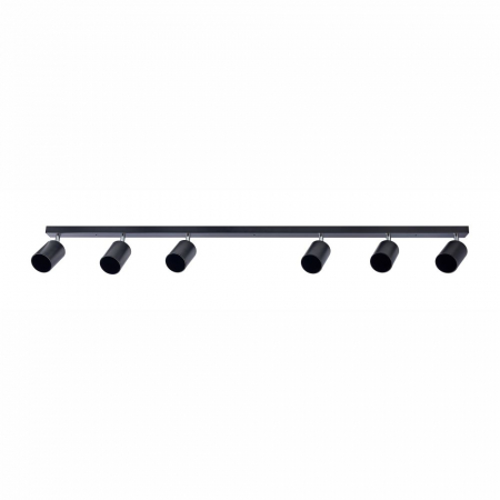 Spoturi LED - Spot Liniar Reglabil  Negru 6 X GU10 1180mm