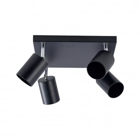 Spoturi LED - Spot Patrat Reglabil Negru 4 X GU10 250mm