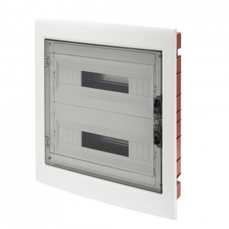 Tablou Plastic Rezidential - Tablou sigurante incastrat 24 module Gewiss cu bareta inclusa - GW40606BS