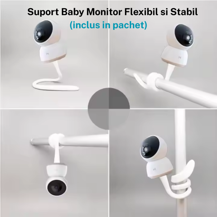 Baby Monitor Smart WiFi 3in1 Lumini Ambientale eGROW® DUO MAX 5” 2K Multi View, Aplicatie Smartphone/Tableta, Detectie AI Temperatura, Miscare, Sunet, Umiditate, Night Vision,, Sunet Bidirectional [10]