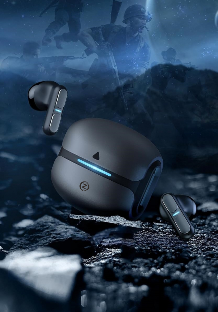 Casti Wireless Audio Zendo® THETA PRO, fara fir, Mod gaming cu efect dinamic, Bluetooth 5.3, Microfon, Control prin atingere, Noise Cancelling, Carcasa magnetica, Rezistente la apa, Latenta redusa, Un [6]
