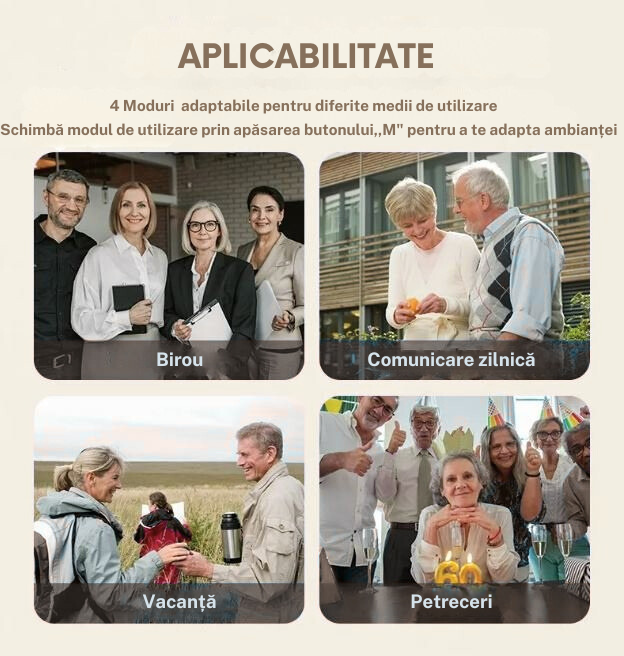 Aparat Auditiv VHP-1714 Premium, Autonomie Acumulator 40h, 4 Olive, Reduce Zgomotul de Fundal, Hipoacuzie Medie-Severa, Chip Digital, 4 Moduri de Functionare, Volum ajustabil, 117dB [8]