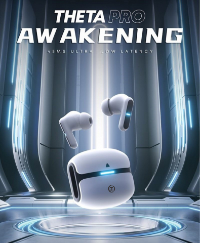 Casti Wireless Audio Zendo® THETA PRO, fara fir, Bluetooth 5.3, Microfon, Control tactil, Noise Cancelling, Carcasa magnetica, Rezistente la apa, Latenta redusa, Universale, Culoare Alb [1]