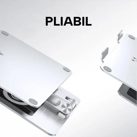 Suport laptop ergonomic eGROW® C5, incarcare wireless 15W, pliabil, din aluminiu si silicon, non alunecos, compatibil cu toate laptopurile 10-17'' [4]