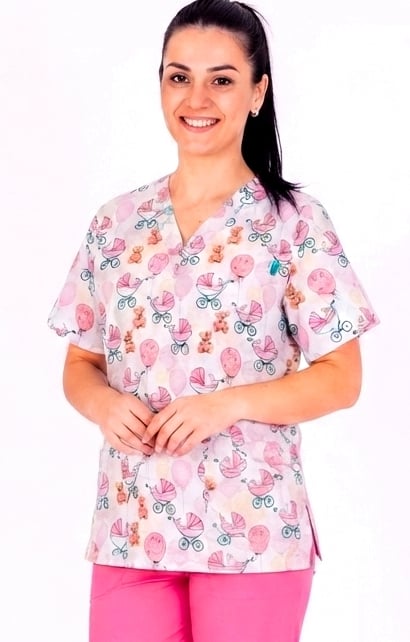 bluza-bumbac-bebe-teddy-si-baloane-roz [3]