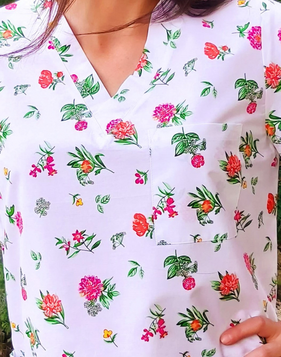 Bluza Bumbac Bujori Ciclam [4]