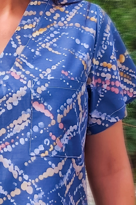 Bluza Bumbac Buline Pictate Fond Albastru [3]