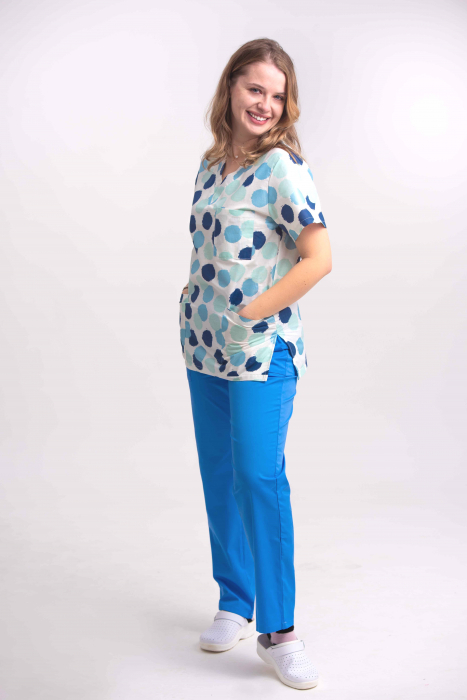 Bluza Bumbac Buline Sidefate Bleu [3]