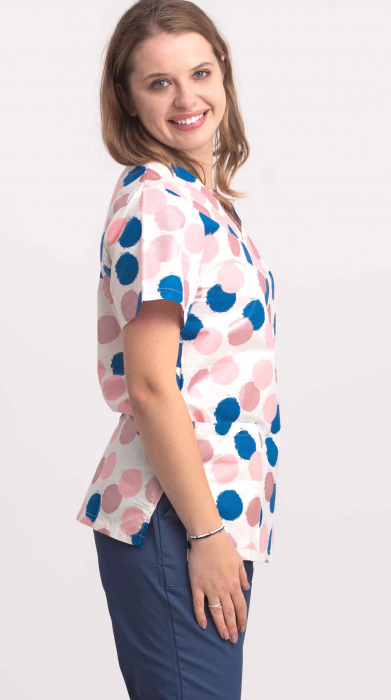 Bluza Bumbac Buline Sidefate Roz [4]