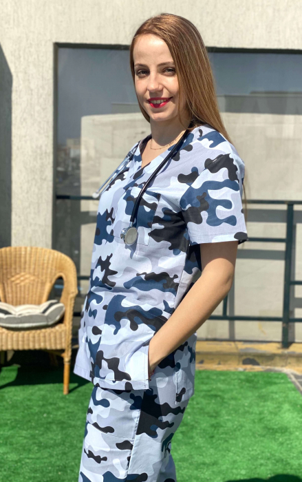 Bluza bumbac Camuflaj bleumarin si gri [2]