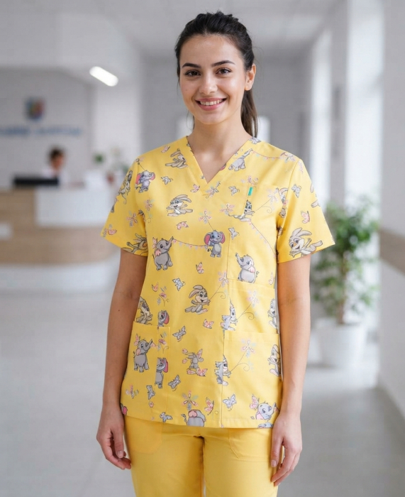 bluza-bumbac-elefantei-si-iepurasi-fond-galben [6]