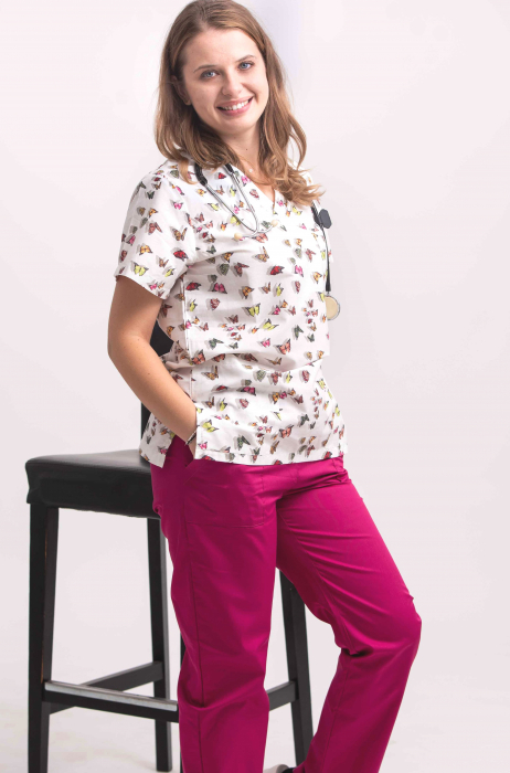 Bluza Bumbac Fluturasi Verzi 3D [3]