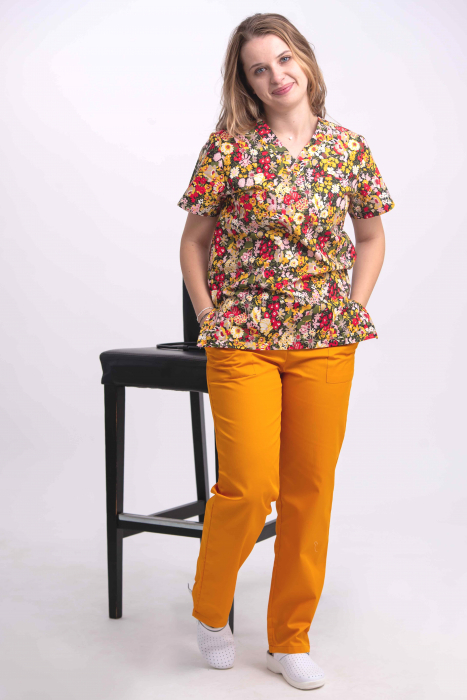 Bluza Bumbac Gradina Cu Flori Rosii [3]