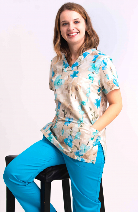 Bluza Bumbac Orhidee Bleu [3]