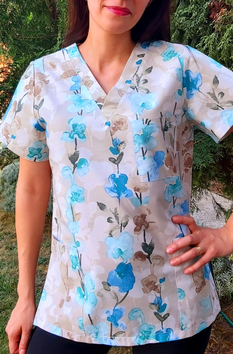 Bluza Bumbac Orhidee Bleu [5]