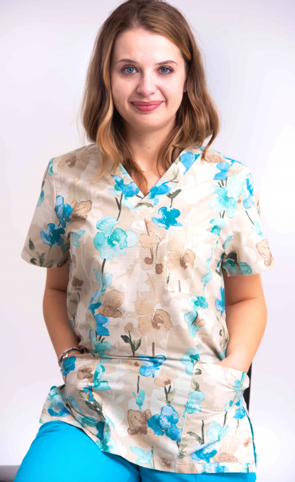 Bluza Bumbac Orhidee Bleu [2]