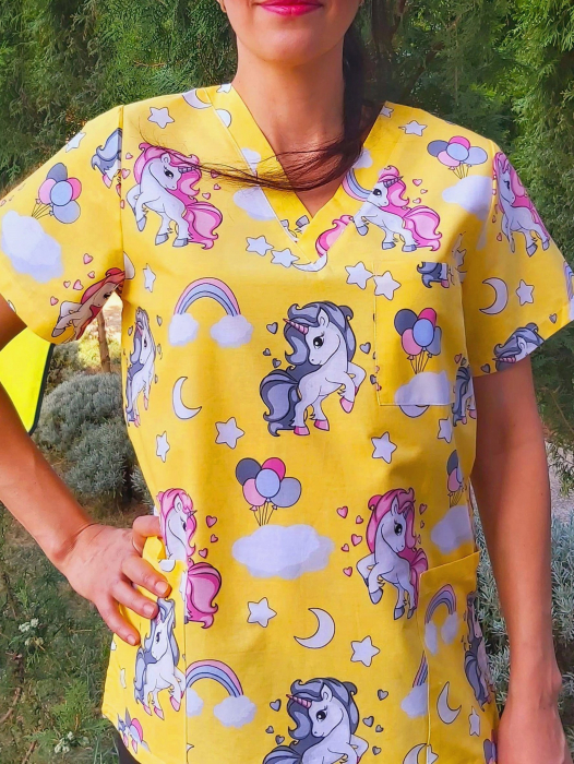 Bluza Bumbac Unicorn Fond Galben [2]