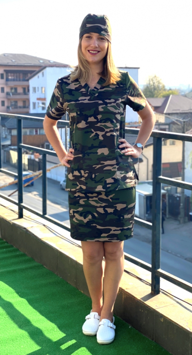 Bluza tercot Unisex Army verde [2]