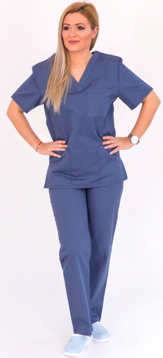 Bluza tercot Unisex gri albastrui [4]