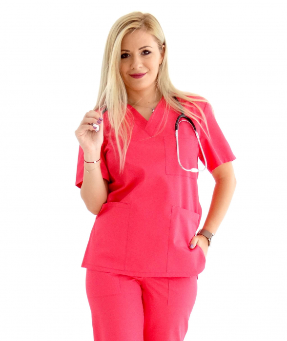 Bluza tercot Unisex roz intens [9]