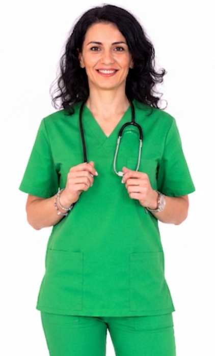 Bluza tercot Unisex verde-iarba [2]