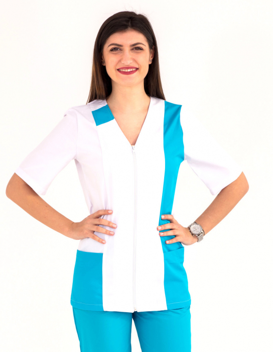 Halat cu fermoar duo-turquoise [7]