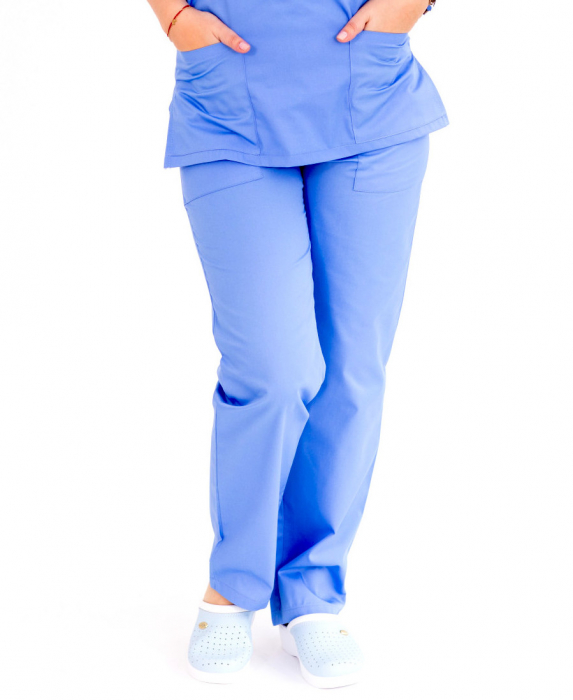 Pantalon tercot bleu-ciel [4]