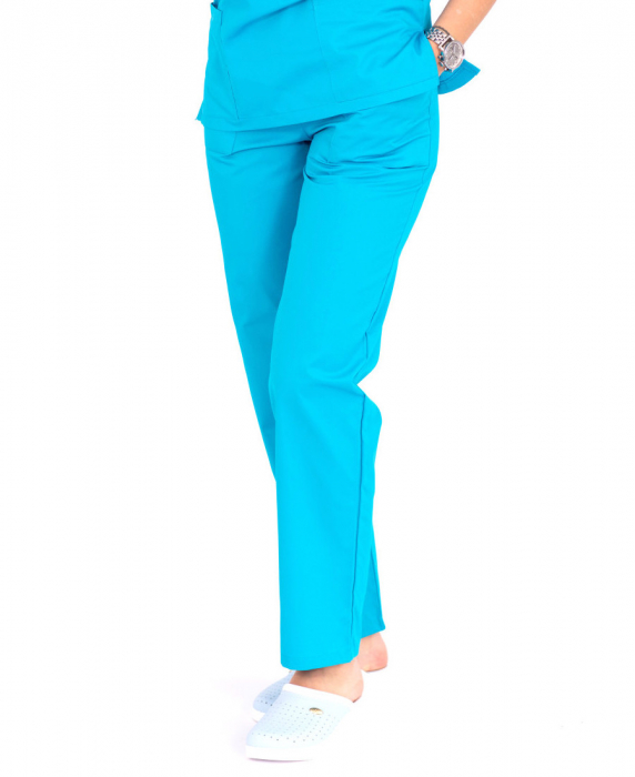 Pantalon tercot turquoise [3]