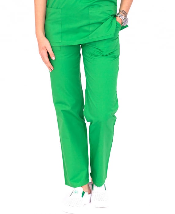 Pantalon tercot verde-iarba [4]