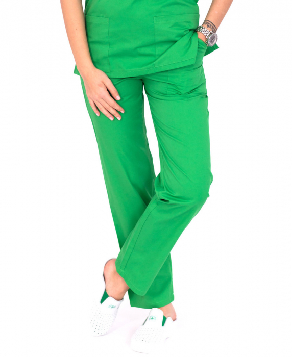Pantalon tercot verde-iarba [3]