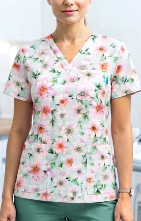 Bluze unisex cu imprimeuri - bluza-bumbac-anemone-japoneze-fond-verde