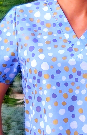 Bluza Bumbac Buline Aurii Fond Bleu [3]