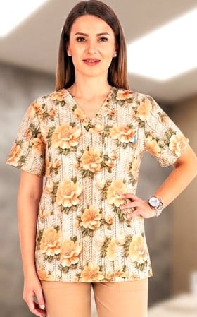 Bluze unisex cu imprimeuri - bluza-bumbac-dalie-portocalie-3d