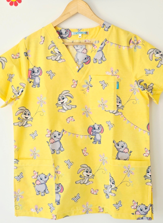 bluza-bumbac-elefantei-si-iepurasi-fond-galben [1]