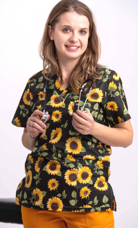Bluze unisex cu imprimeuri - Bluza Bumbac Floarea Soarelui